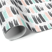 Penselen en inktlijnpatroon cadeaupapier (Rol Hoek)