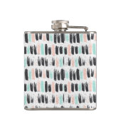 Penselen en inktlijnpatroon heupfles (Achterkant)