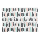 Penselen en inktlijnpatroon kussensloop (Voorkant-Rechts)