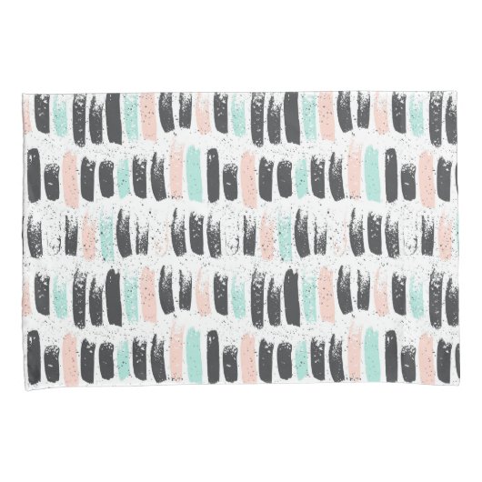 Penselen en inktlijnpatroon kussensloop (Voorkant-Rechts)