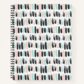 Penselen en inktlijnpatroon notitieboek (Voorkant)