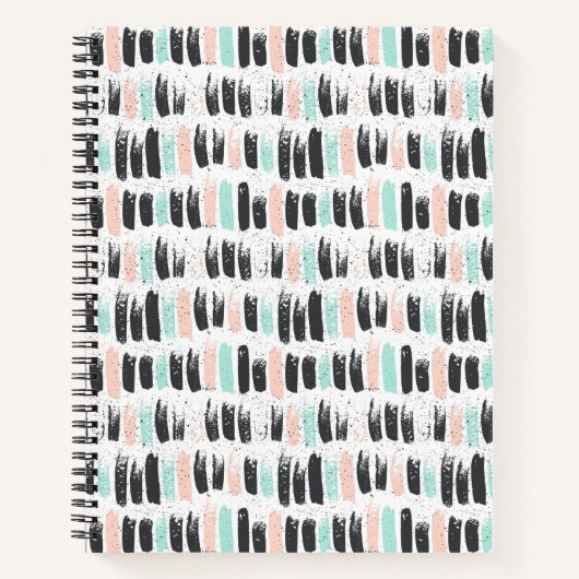 Penselen en inktlijnpatroon notitieboek (Voorkant)