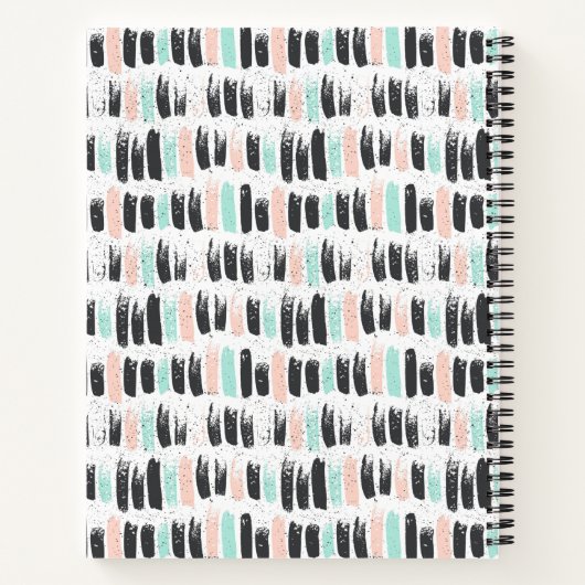 Penselen en inktlijnpatroon notitieboek (Achterkant)