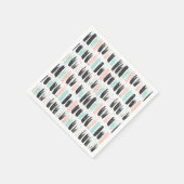 Penselen en inktlijnpatroon servet (Hoek)