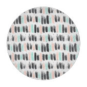 Penselen en inktlijnpatroon snijplank (Voorkant)