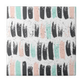 Penselen en inktlijnpatroon tegeltje (Voorkant)