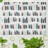 Penselen en inktlijnpatroon theedoek (Gevouwen)