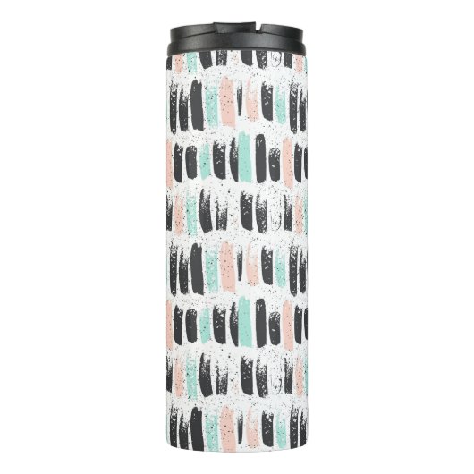 Penselen en inktlijnpatroon thermosbeker (Achterkant)