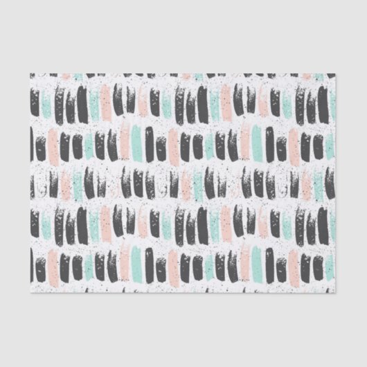 Penselen en inktlijnpatroon tissuepapier (Voorkant)