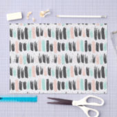 Penselen en inktlijnpatroon tissuepapier (Craft)