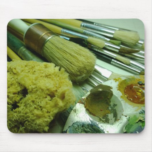 Penselen en verf muismat (Voorkant)