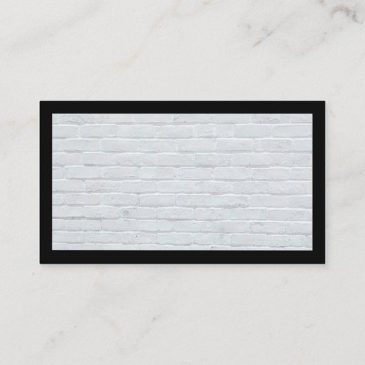 Penselen instellen | Moderne wand van witte brick Visitekaartje (Achterkant)