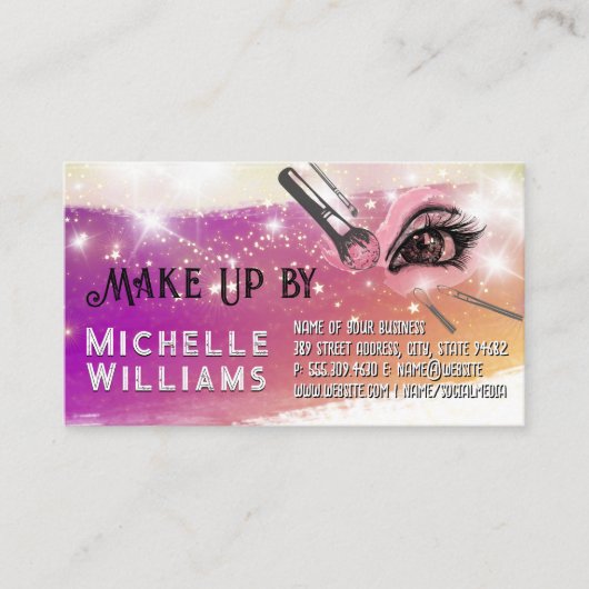 Penselen maken | Star Dust Shimmer Visitekaartje (Voorkant)