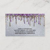 Penselen | Makeup Artist | Glitterschijven Visitekaartje (Achterkant)