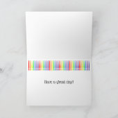 Penselen, regenboogkleuren, gefeliciteerde verjaar kaart (Binnen)