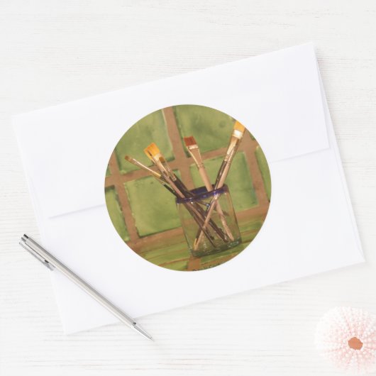 Penselen Ronde Sticker (Envelop)