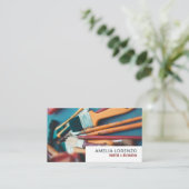 Penselen, schilderpenselen en decorator visitekaartje (Staand voorkant)