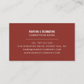 Penselen, schilderpenselen en decorator visitekaartje (Achterkant)