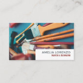 Penselen, schilderpenselen en decorator visitekaartje (Voorkant)