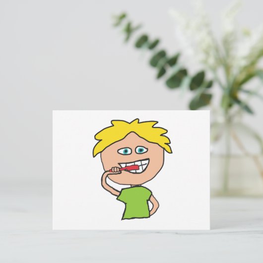 Penselen Teeth Briefkaart (Staand voorkant)