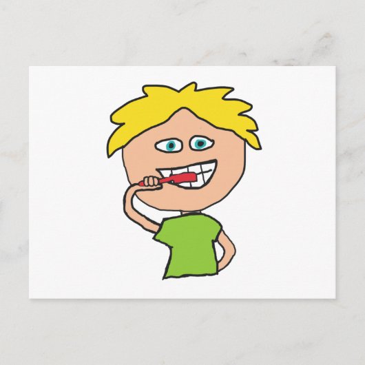 Penselen Teeth Briefkaart (Voorkant)