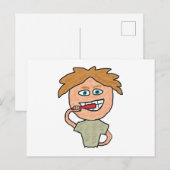 Penselen Teeth Briefkaart (Voorkant / Achterkant)