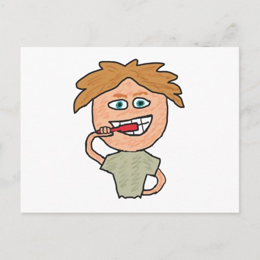 Penselen Teeth Briefkaart (Voorkant)