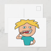 Penselen Teeth Briefkaart (Voorkant / Achterkant)