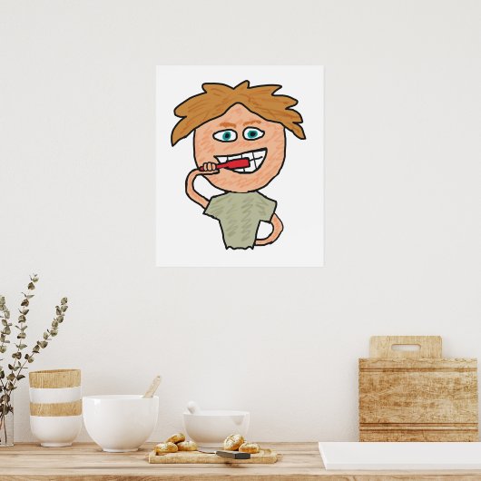 Penselen Teeth Poster (Keuken)