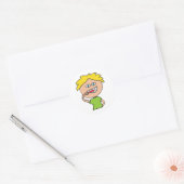 Penselen Teeth Ronde Sticker (Envelop)