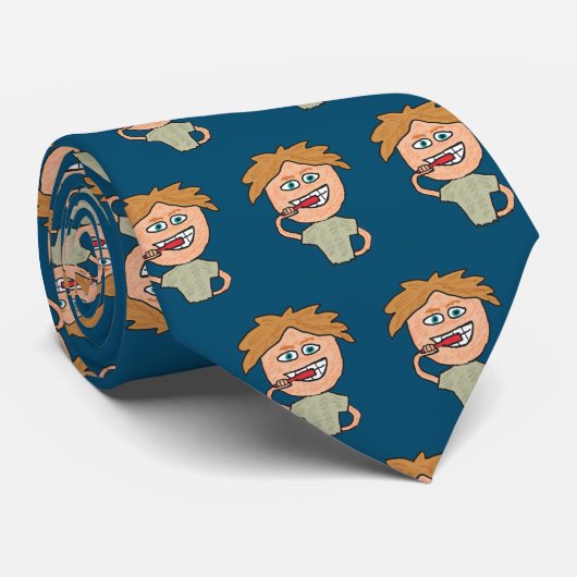 Penselen Teeth Stropdas (Opgerold)