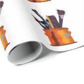 Penselen verven cadeaupapier (Rol Hoek)