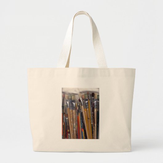 Penselen verven grote tote bag (Voorkant)