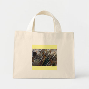 Penselen verven mini tote bag