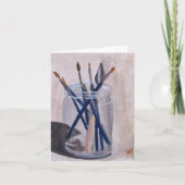 Penselen verven notitiekaartje (Voorkant)