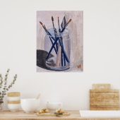 Penselen verven poster (Keuken)