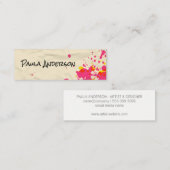 Penselen verven | Spatter | Artistiek Mini Visitekaartje (Voorkant / Achterkant)