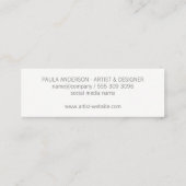 Penselen verven | Spatter | Artistiek Mini Visitekaartje (Achterkant)