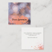 Penselen verven | Spatter | Bokeh | Fotografie Vierkante Visitekaartje (Voorkant / Achterkant)