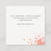 Penselen verven | Spatter | Bokeh | Fotografie Vierkante Visitekaartje (Achterkant)