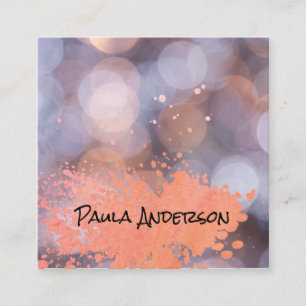 Penselen verven   Spatter   Bokeh   Fotografie Vierkante Visitekaartje