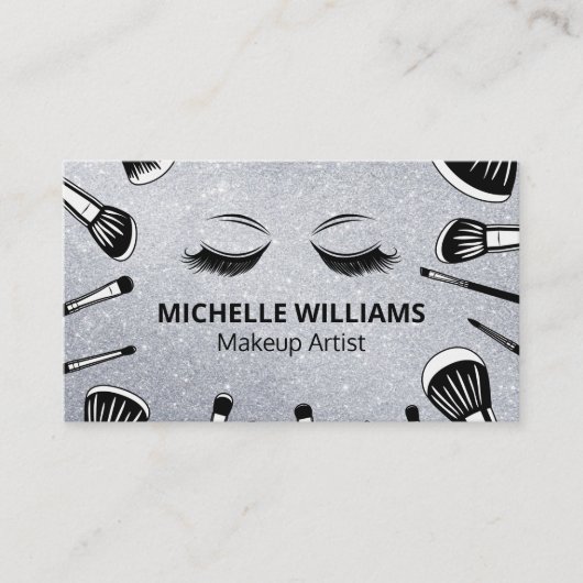 Penselen | visagiste | schoonheidsspecialist visitekaartje (Voorkant)