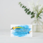 Penselen | Waterverf geborsteld Visitekaartje (Staand voorkant)