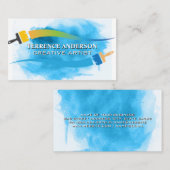 Penselen | Waterverf geborsteld Visitekaartje (Voorkant / Achterkant)