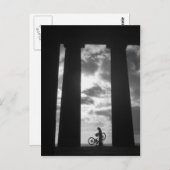 Penshaw Monument met Briefkaart van Biker (Voorkant / Achterkant)