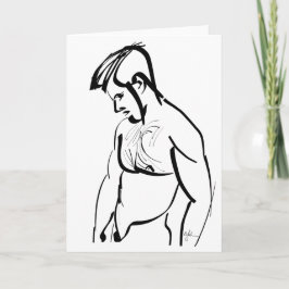 Pensief... Note-Kaart Feestdagen Kaart