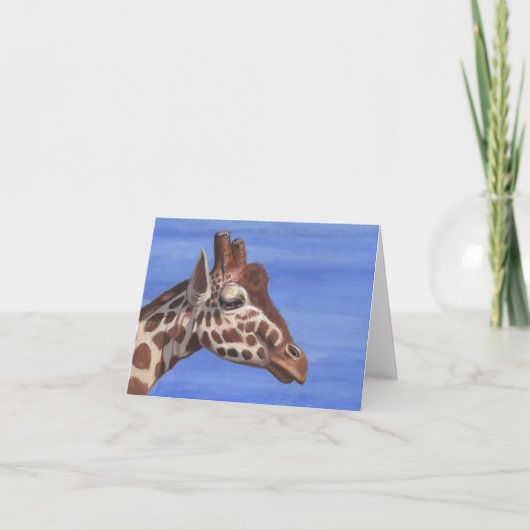Pensieve Giraffe Feestdagen Kaart (Voorkant)