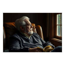 Pensieve ouderen eenzaamheid perfect poster