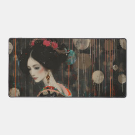 Pensieve vrouw in Kimono Bureaumat