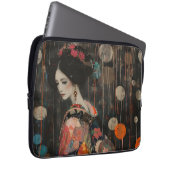Pensieve vrouw in Kimono Laptop Sleeve (Voorkant Rechts)